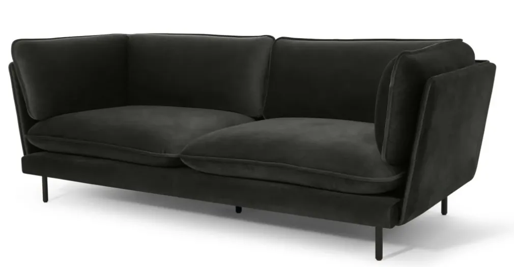 Sofá de 3 Cuerpos Wes – Antracita Oscuro