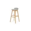 Taburete alto Thelma – Roble y gris