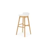 Taburete alto Thelma – Roble y blanco