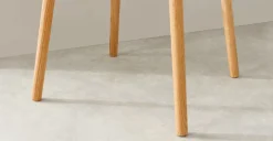 Taburete alto Thelma – Roble y blanco