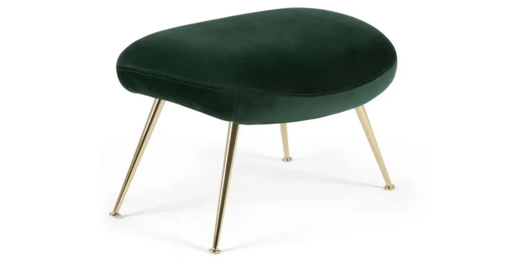 Taburete Moby – Terciopelo verde pino