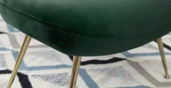 Taburete Moby – Terciopelo verde pino