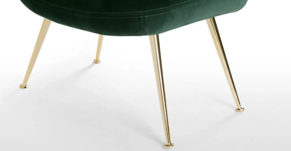 Taburete Moby – Terciopelo verde pino